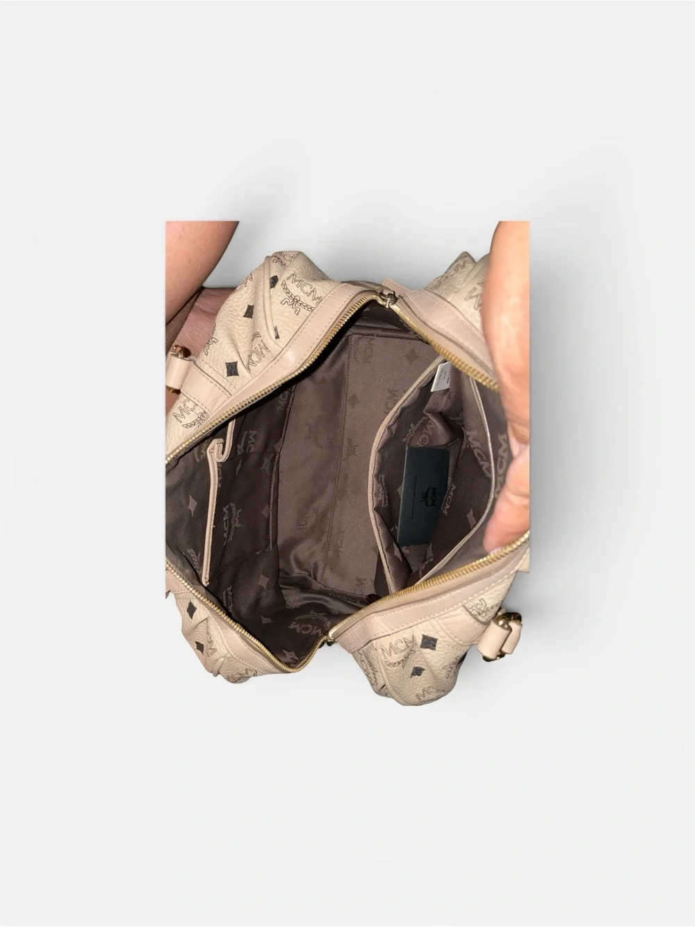 MCM boston leather
